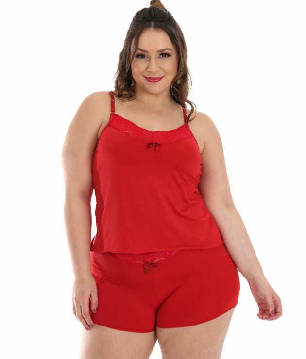 Baby Doll Plus Size com Renda – Liana